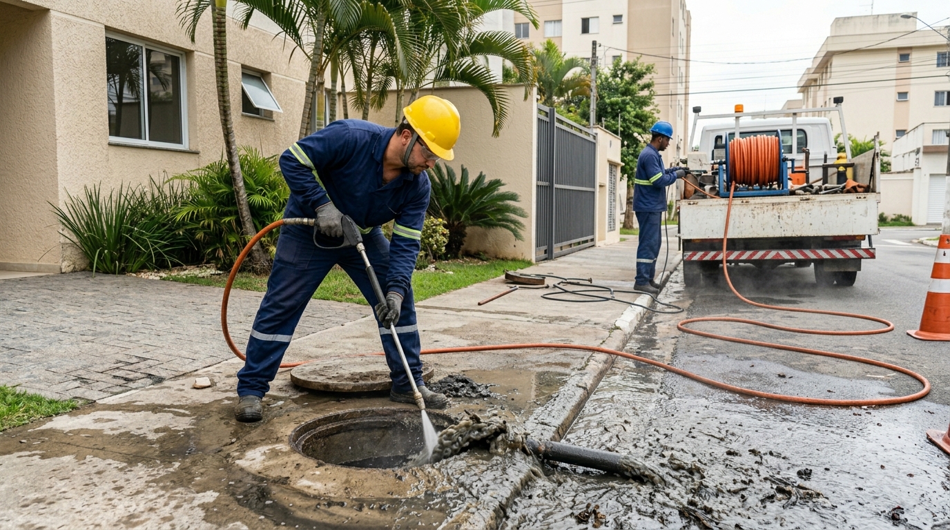 Hidrojateamento com equipamento de alta pressão em Ipatinga‑MG
